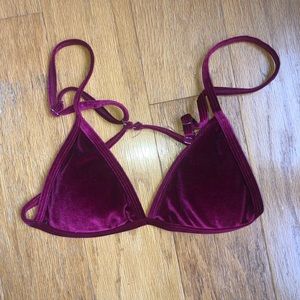 Velvet bikini top